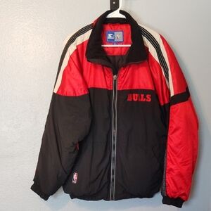 Vintage Chicago Bulls Starter Authentics NBA Jacket Size Large